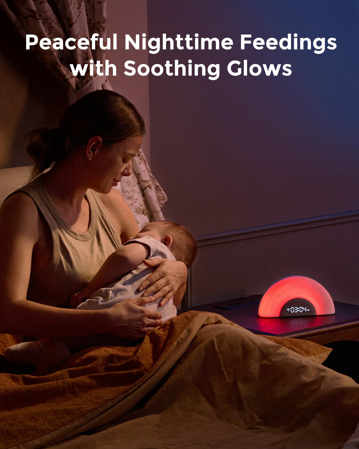 DreamSync Tech™ Smart Baby Sound Machine - Rainbow Light & App Control