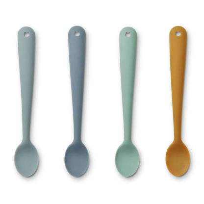 Siv Feeding Spoon -  Blue multi mix - Pack of 4
