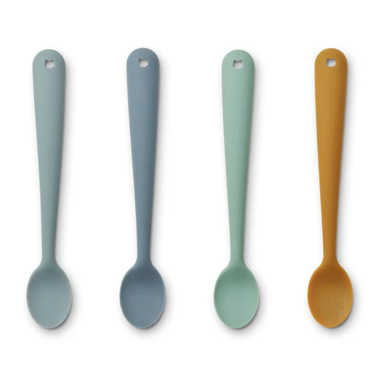 Siv Feeding Spoon -  Blue multi mix - Pack of 4