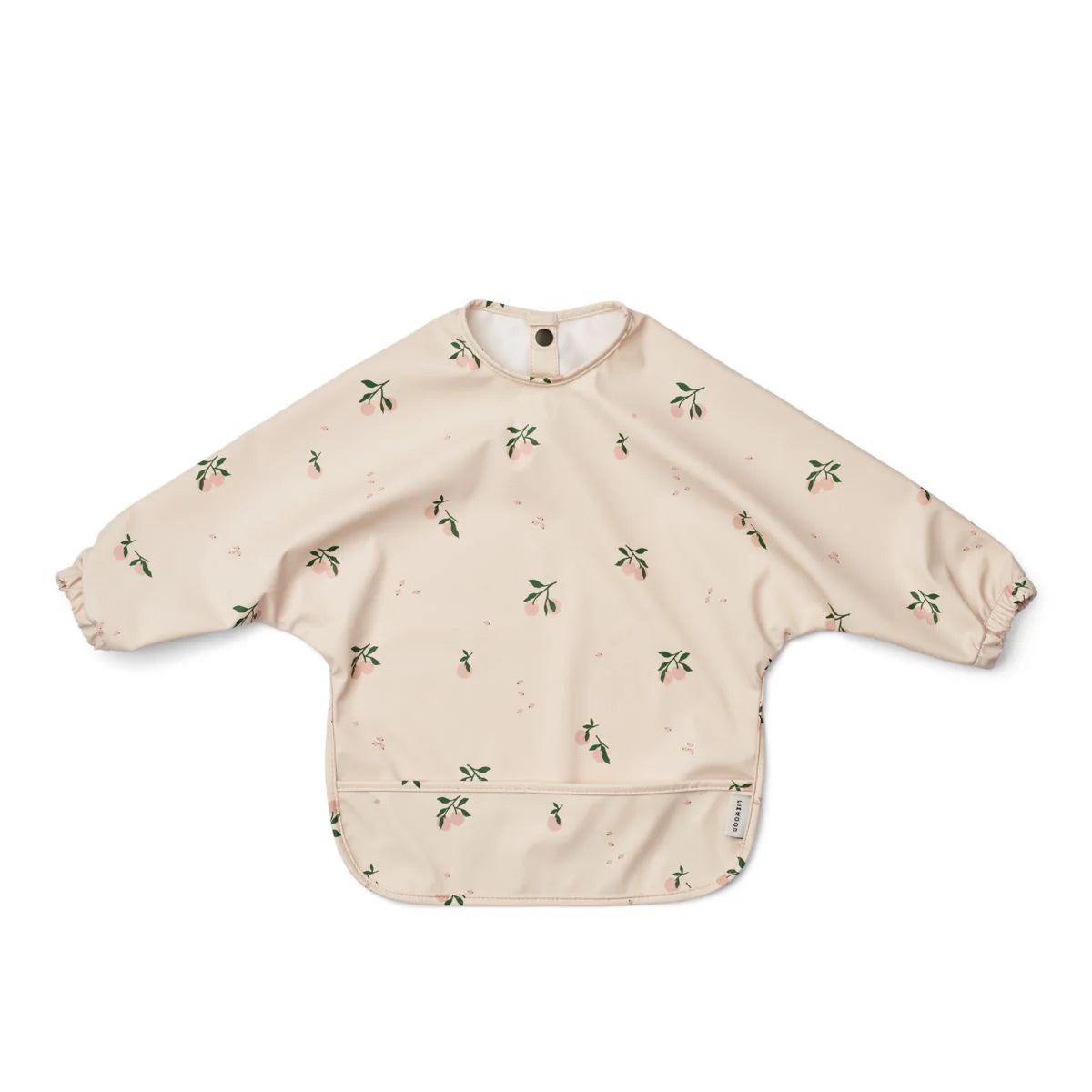 Merle Ruffle Cape Bib - Peach / Sea shell mix