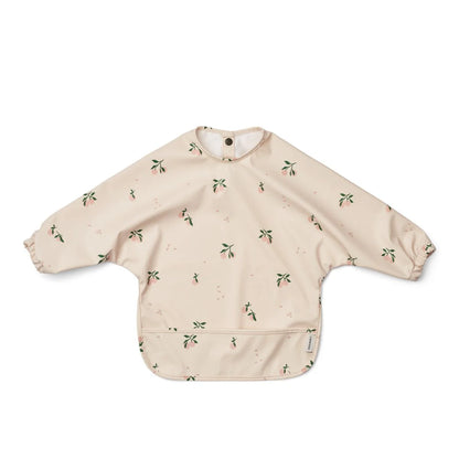 Merle Ruffle Cape Bib - Peach / Sea shell mix