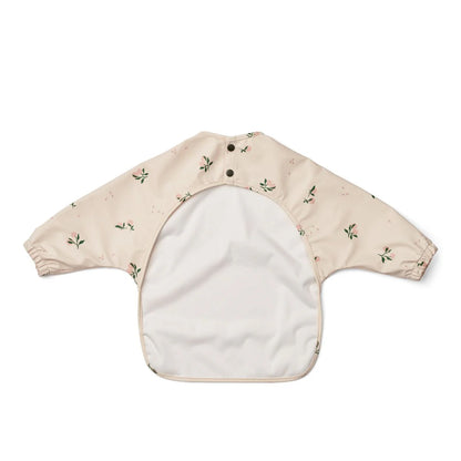 Merle Ruffle Cape Bib - Peach / Sea shell mix
