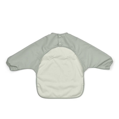 Merle Ruffle Cape Bib - Mr Bear / Dove Blue