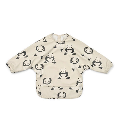 Merle Ruffle Cape Bib - Panda / Sandy