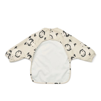 Merle Ruffle Cape Bib - Panda / Sandy
