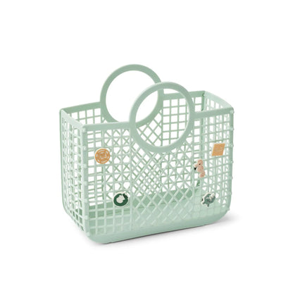 Samantha Basket with Charms - Light pepper mint