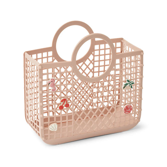 Samantha Basket with Charms - Rose