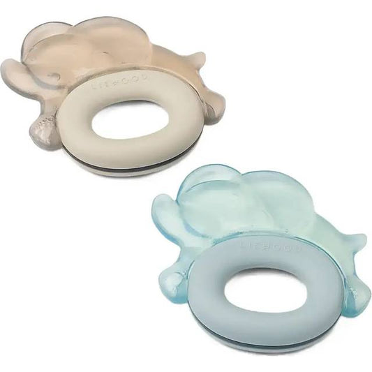 Rita Elephant Cooling Teether 2-Pack Sandy / Dove blue