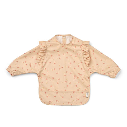 Merle Ruffle Cape Bib Mini Butterfly / Apple blossom