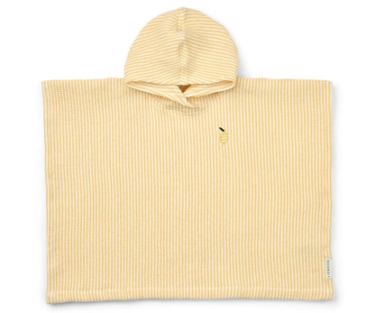 Paco Embroidery Poncho stripe - Lemon Yellow / Creme de la creme