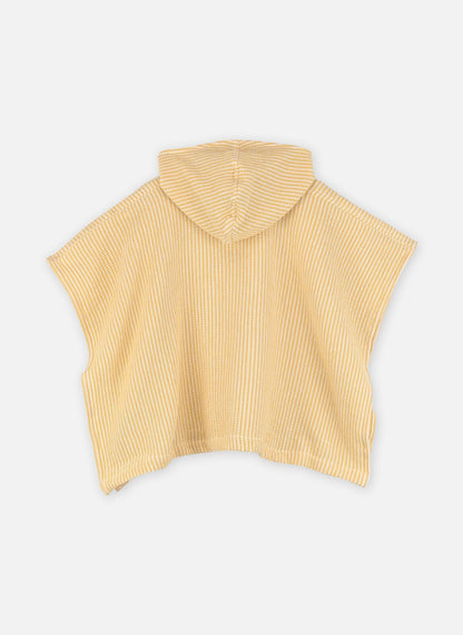 Paco Embroidery Poncho stripe - Lemon Yellow / Creme de la creme