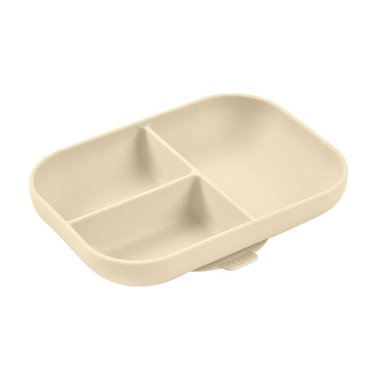 Divided Silicone Suction Plate - Clay