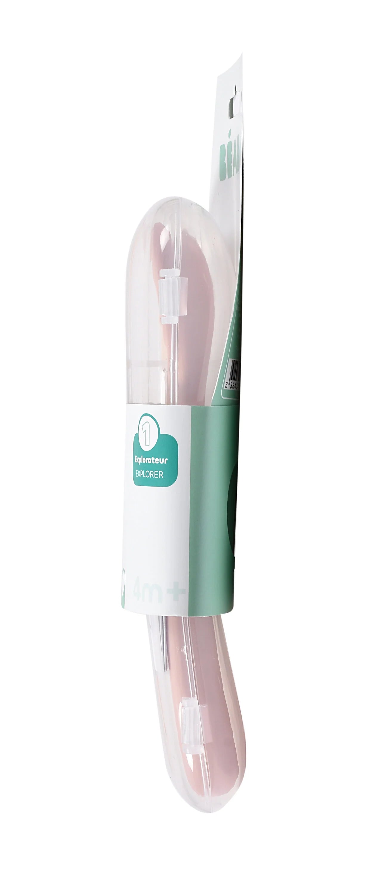 1st stage 2 silicone spoon set + carry box - Cotton candy / Marshmallow