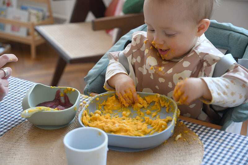 4-piece silicone dinner set - Pebble