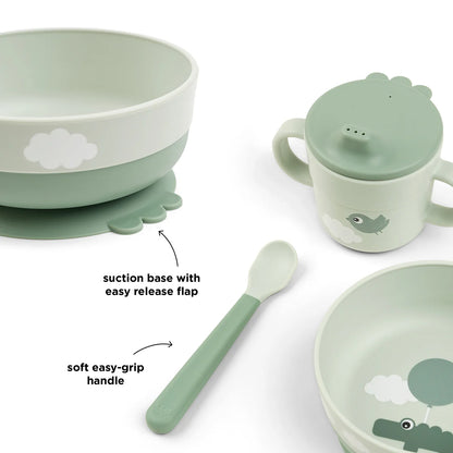 Foodie First Meal Set - 3 Pcs - Happy Clouds - Green