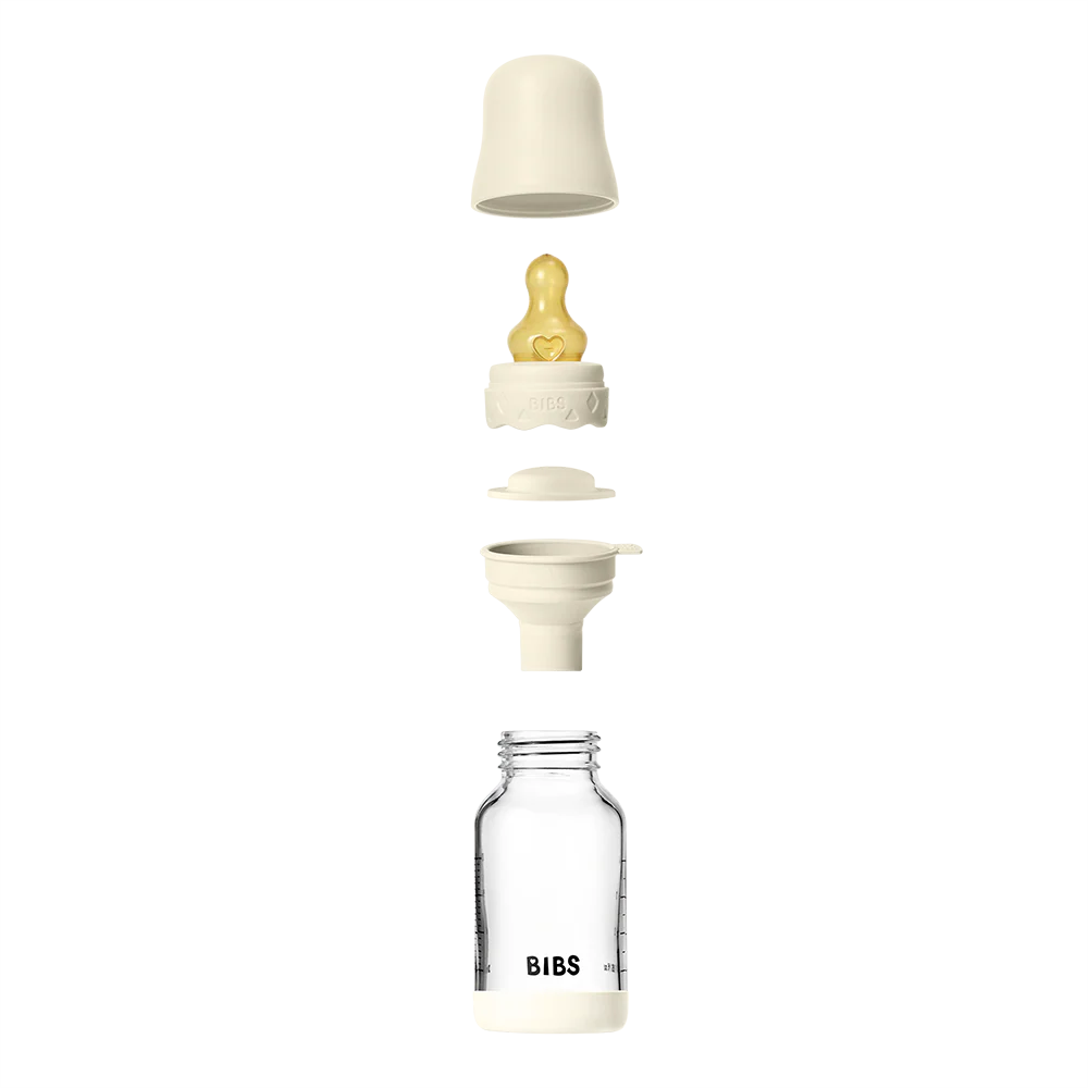 Baby Glass Bottle Boheme Set 120ml Latex - Ivory