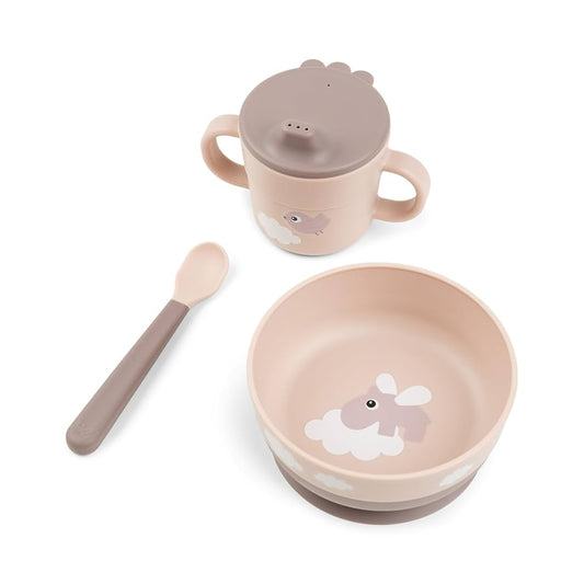 Foodie First Meal Set - 3 Pcs - Happy Clouds - Powder