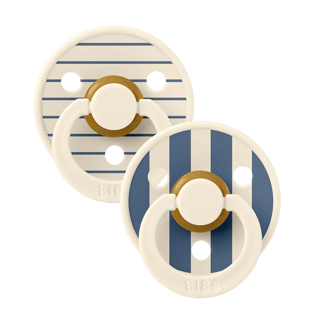 BIBS - Studio - Size 2 - Ivory Steel / Blue Mix