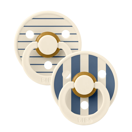 BIBS - Studio - Size 2 - Ivory Steel / Blue Mix