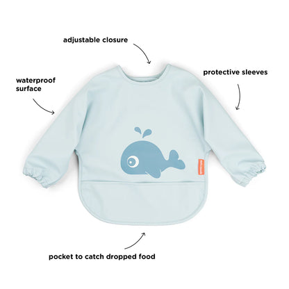 Sleeved Pocket Bib Playground - Blue
