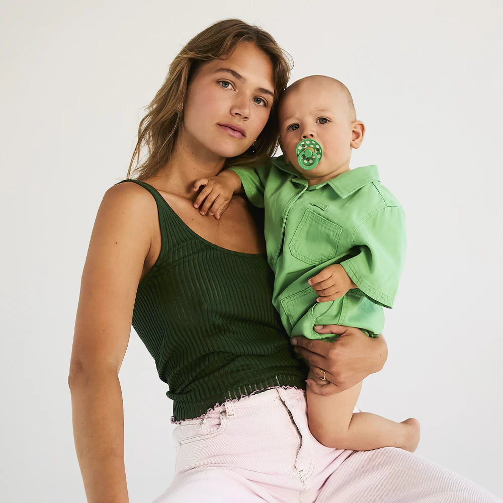 BIBS - Studio - Polka - Size 1 - Petal / Cactus