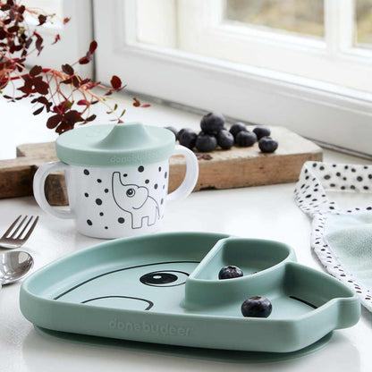 Silicone Stick & Stay plate - Elphee - Blue