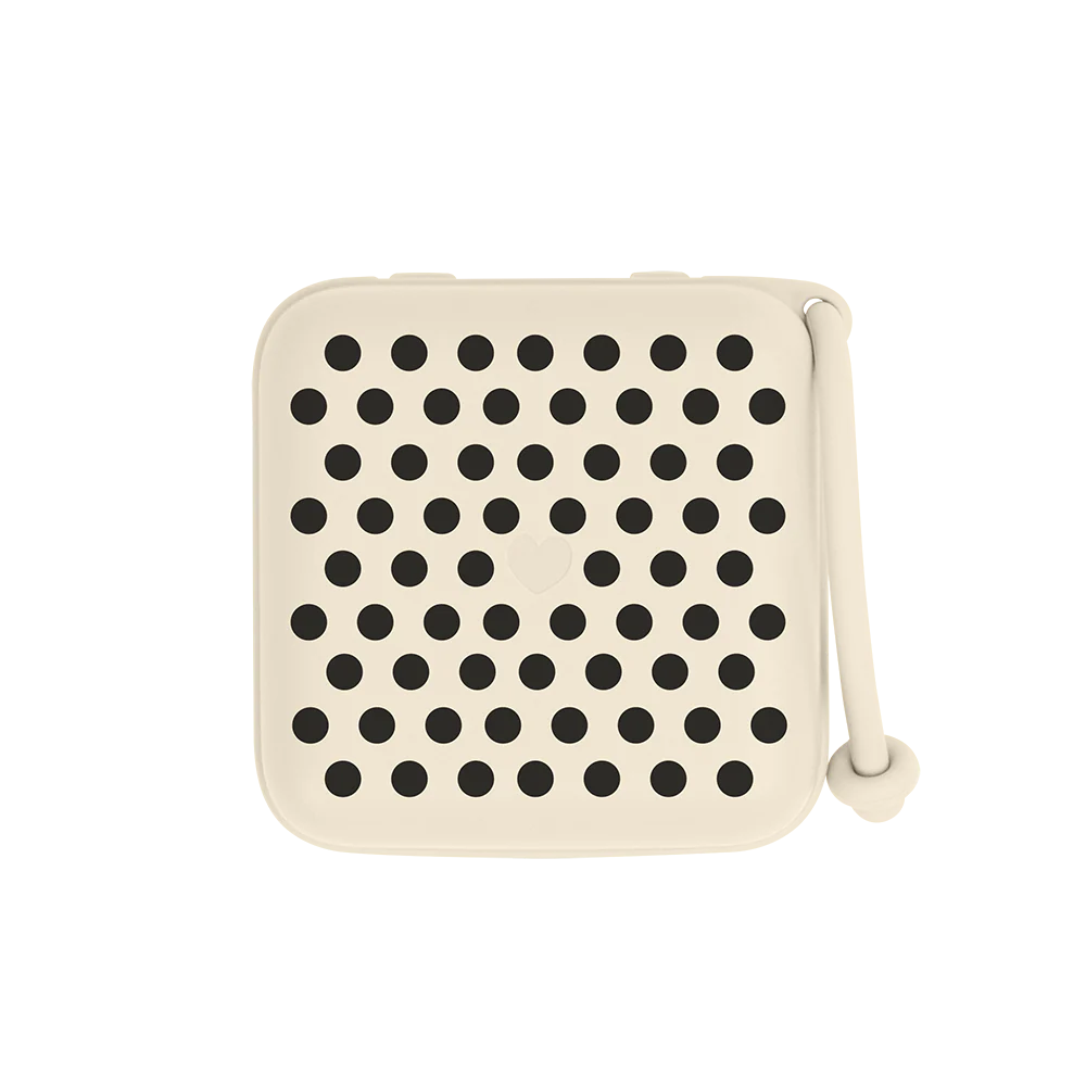Pacifier Box - Polka - Ivory/Black