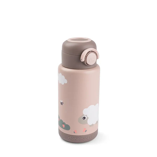 insulated bottle - tiny farm - powder - 340 ml