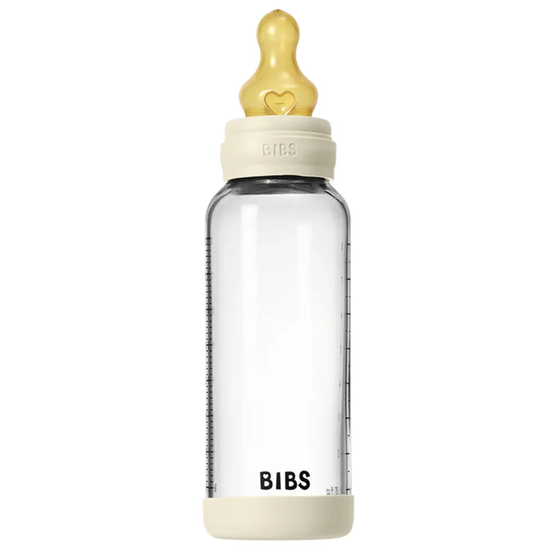 Baby Glass Bottle Set 240ml Latex -  Ivory