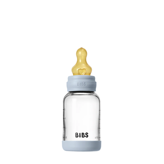 Baby Glass Bottle Boheme Set 120ml Latex - Blue