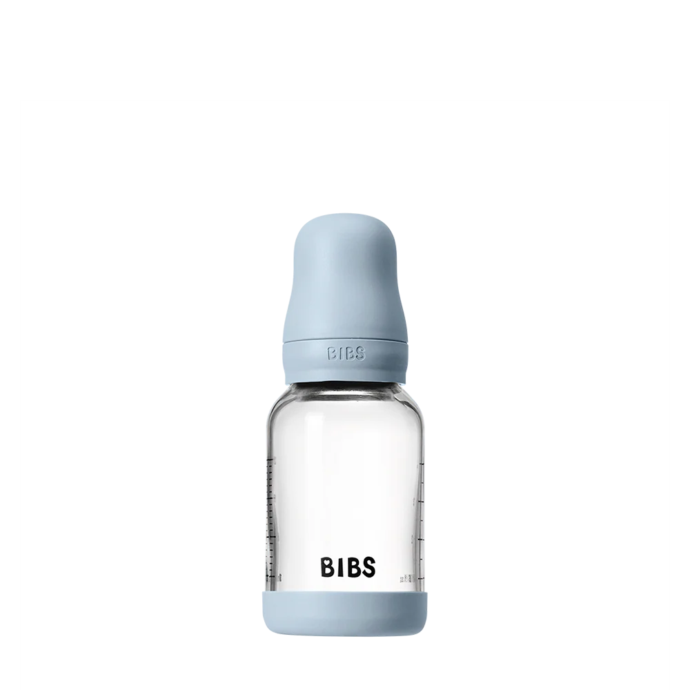 Baby Glass Bottle Boheme Set 120ml Latex - Blue