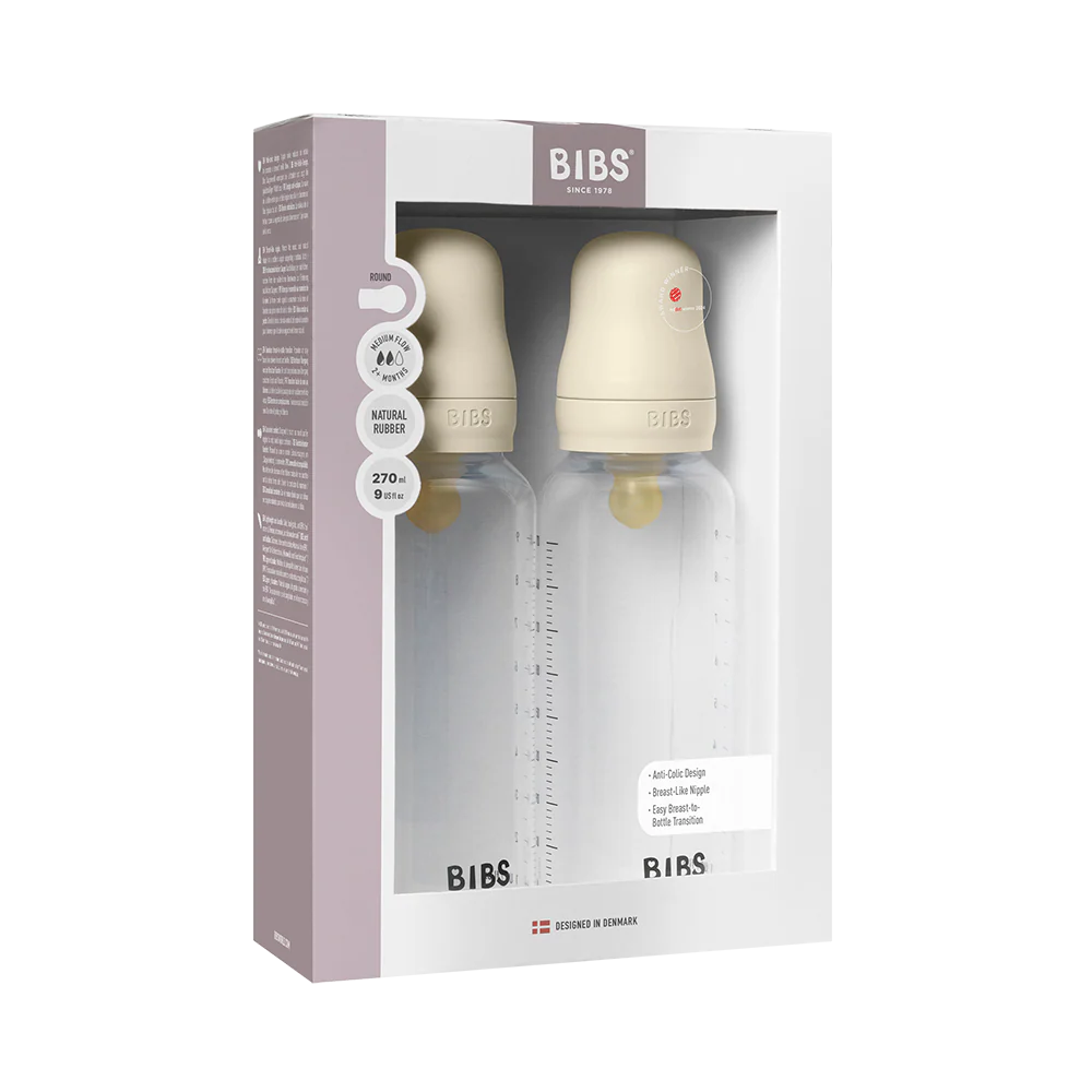 Baby Bottle - 270ml - Medium Flow - Ivory 2pc