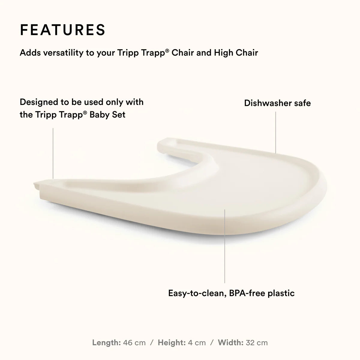 Tripp Trapp Tray - Vanilla White