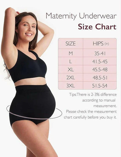Maternity High Waist Soft Underwear - Large - 3 pc