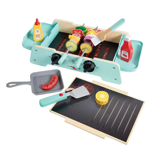 Sizzling Griddle & Grill Wooden BBQ