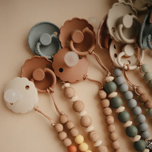 Silicone Pacifier Clip | Luna - Dried Thyme