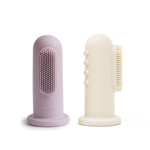 Finger Toothbrush - Soft Lilac/ Ivory
