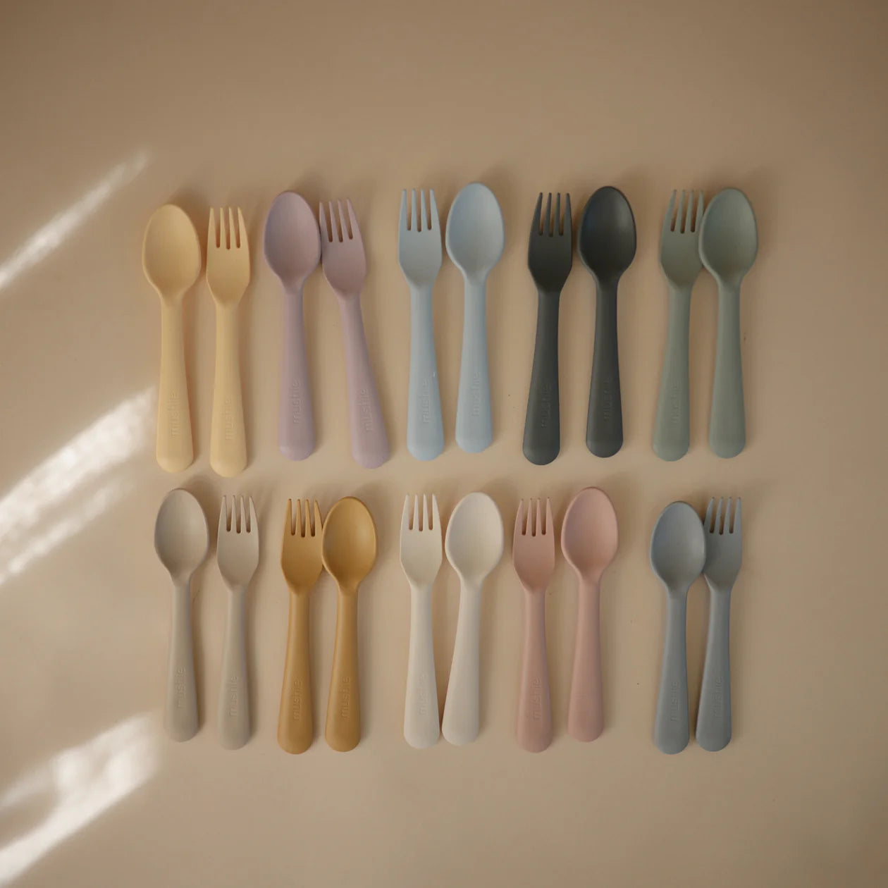 Fork and Spoon Set - Pale Daffodil