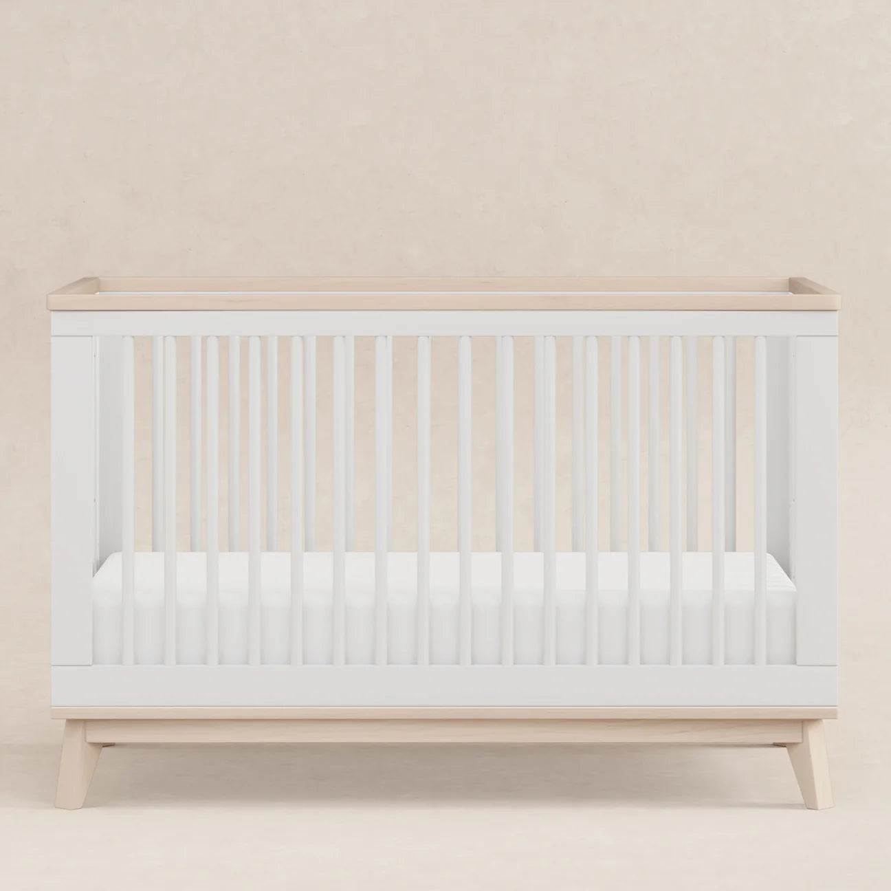 Pre-Order Scoot 3-in-1 Convertible Crib - White/Washed Natural