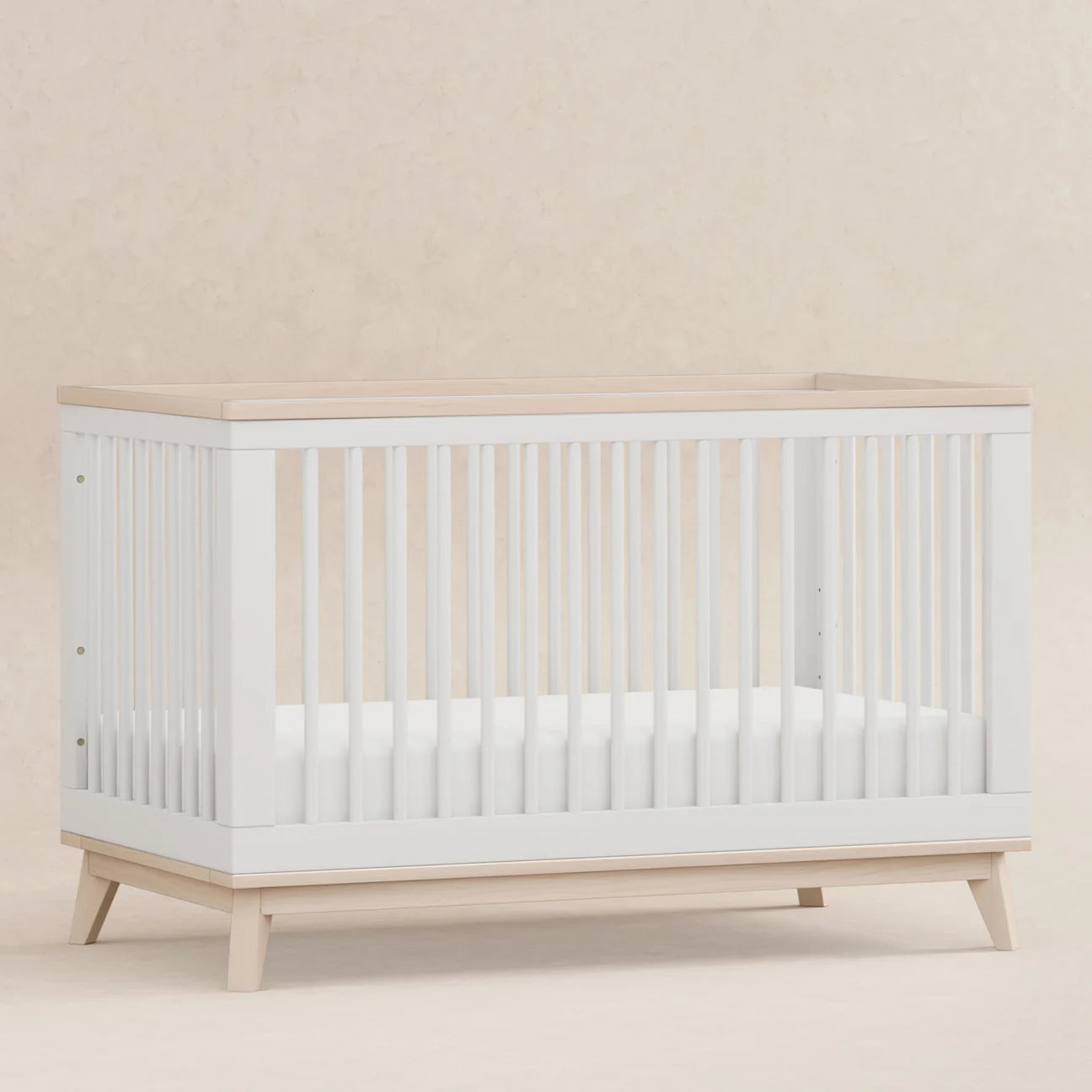 Pre-Order Scoot 3-in-1 Convertible Crib - White/Washed Natural