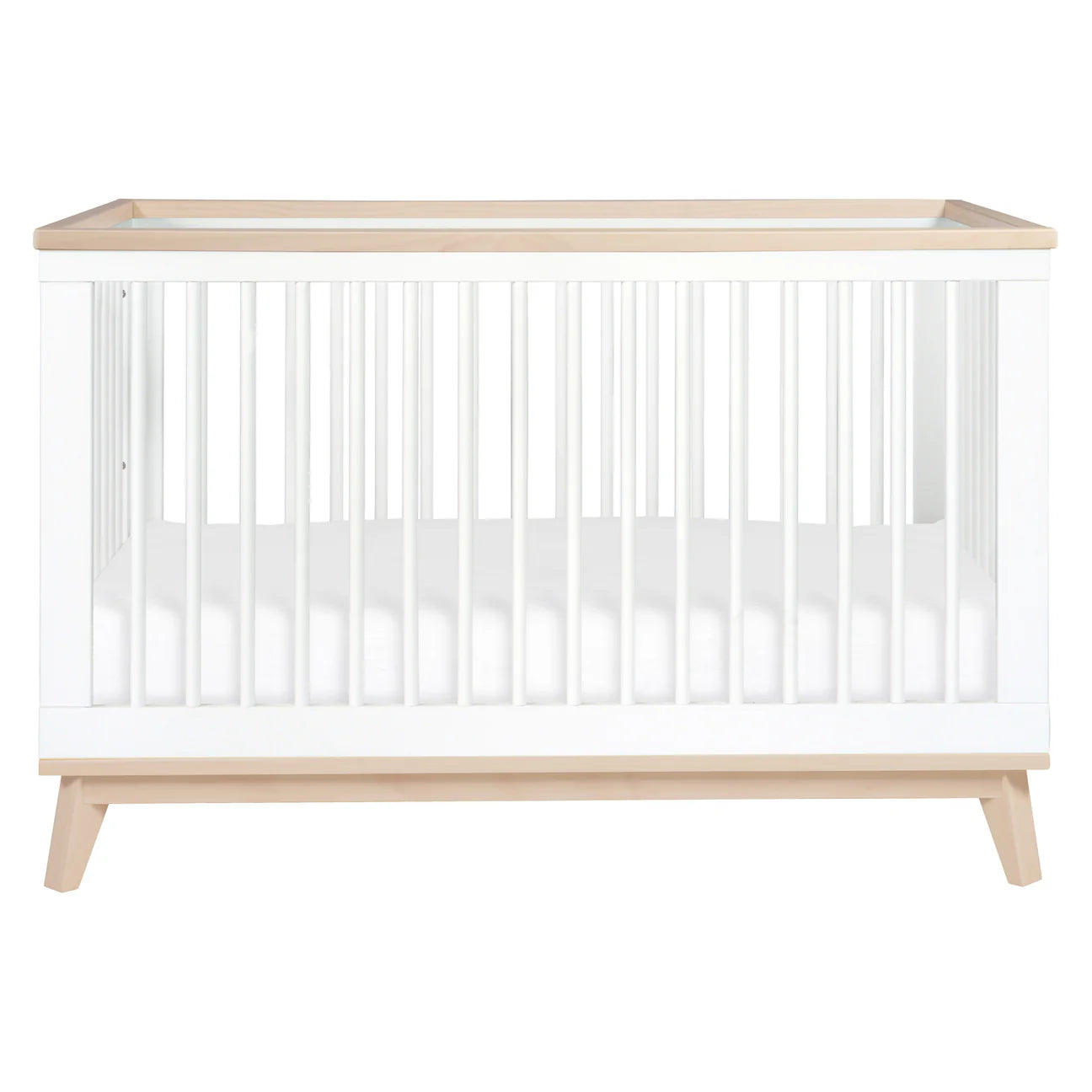 Pre-Order Scoot 3-in-1 Convertible Crib - White/Washed Natural