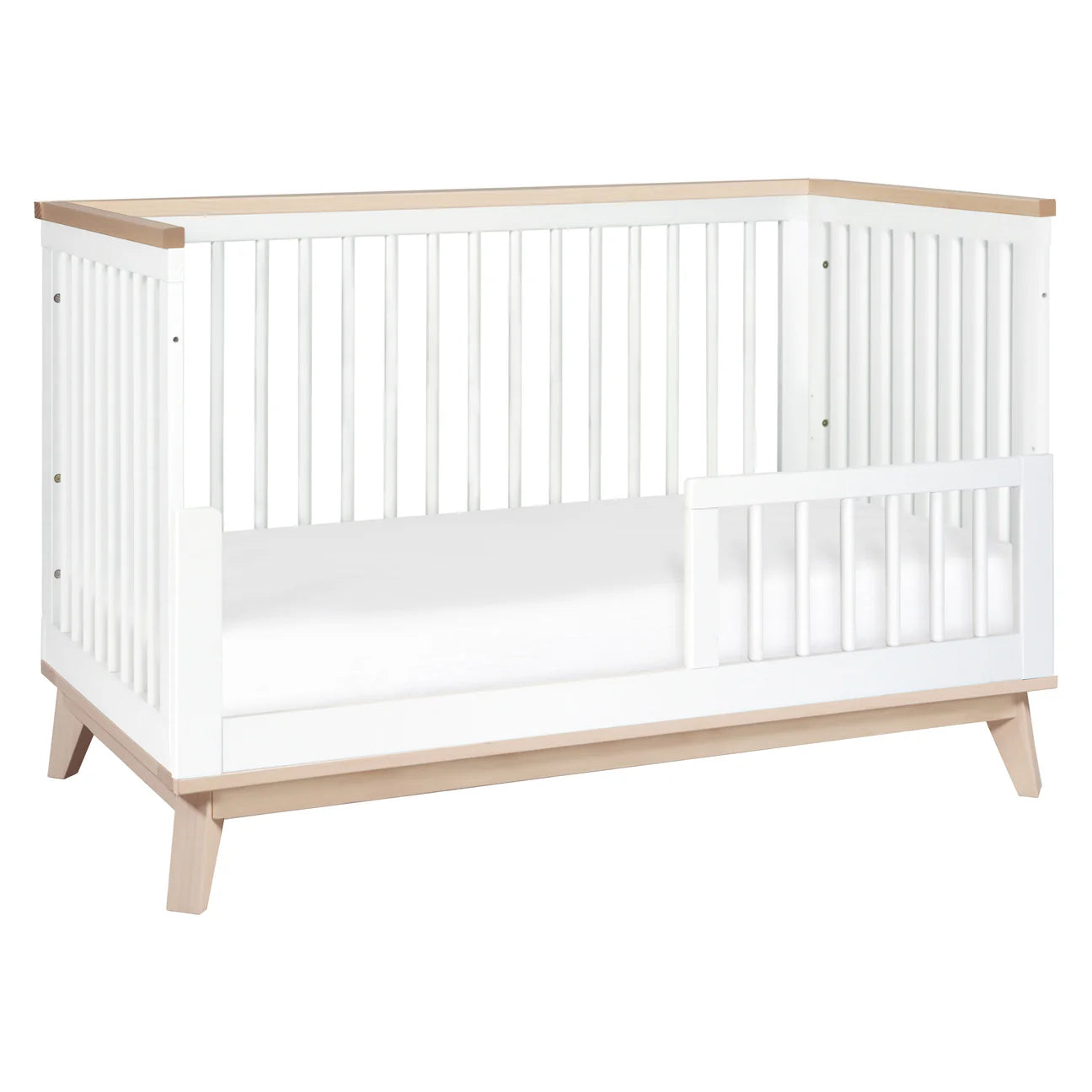 Pre-Order Scoot 3-in-1 Convertible Crib - White/Washed Natural