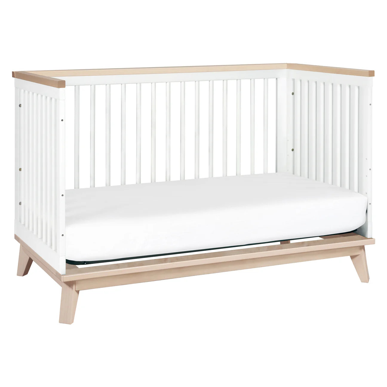 Pre-Order Scoot 3-in-1 Convertible Crib - White/Washed Natural