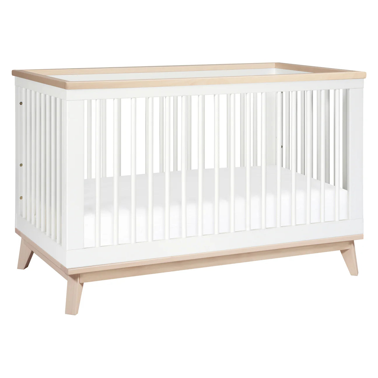 Pre-Order Scoot 3-in-1 Convertible Crib - White/Washed Natural