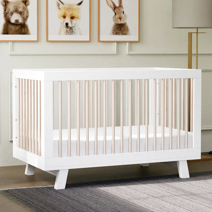 Pre-Order Hudson 3-in-1 Convertible Crib - White/Washed Natural