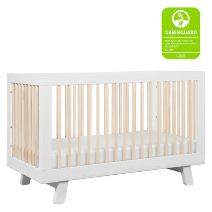 Pre-Order Hudson 3-in-1 Convertible Crib - White/Washed Natural