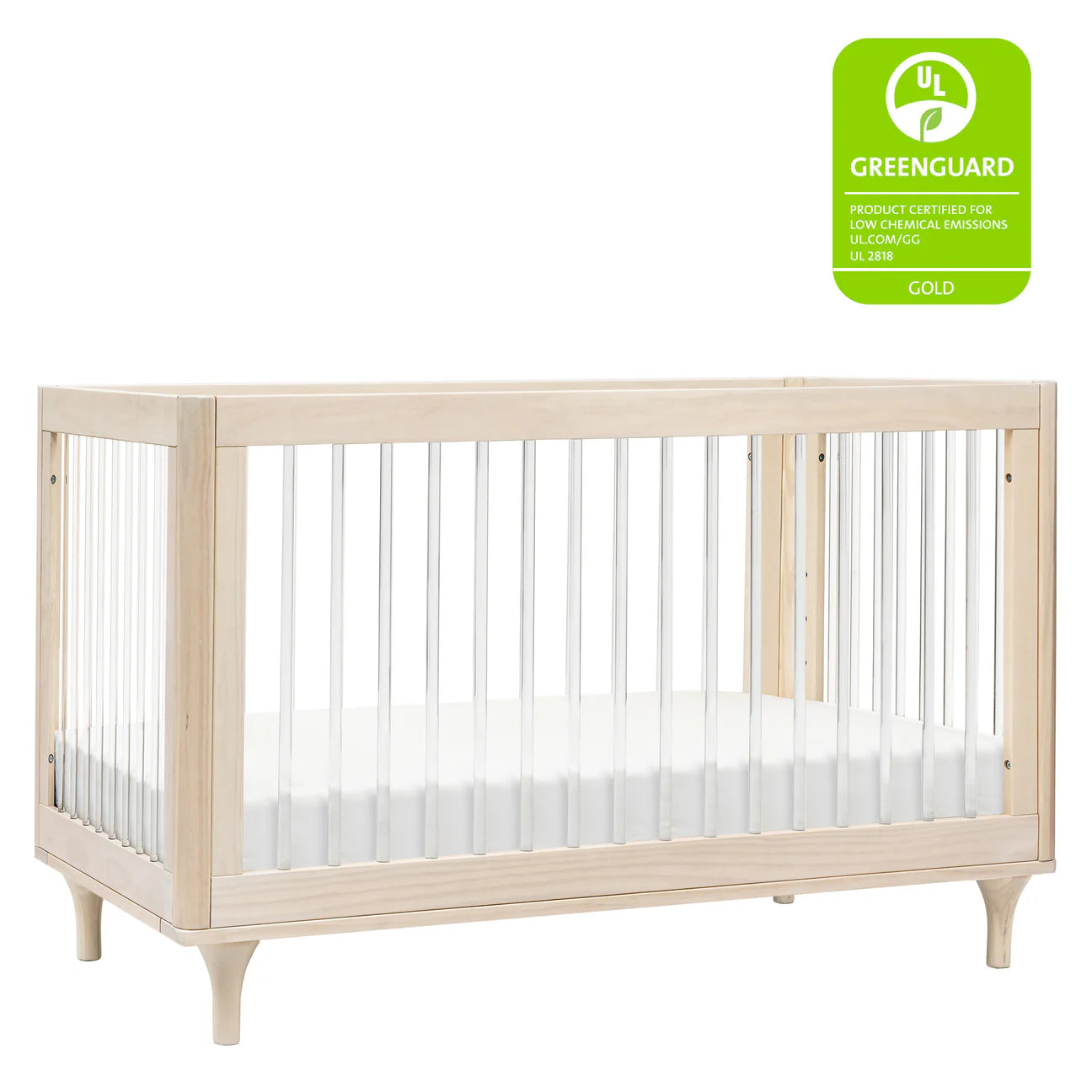 Pre-Order Lolly 3-in-1 Convertible Crib - Washed Natural / Acrylic