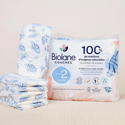 Natural Diapers Size 2 (3-6 kg) - 28 Diapers