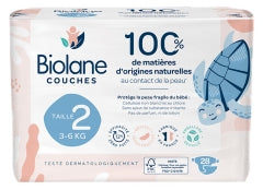 Natural Diapers Size 2 (3-6 kg) - 28 Diapers