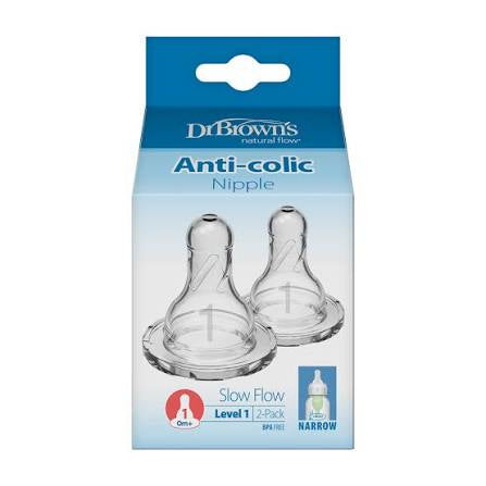 Preemie Slowest Flow Narrow Neck Nipple - 0m+ - 2 Pack